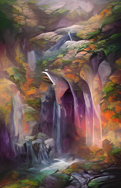 Мистецький Колір Води Печері — стокове фото