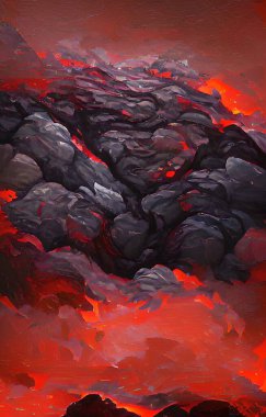 art color of lava coals background