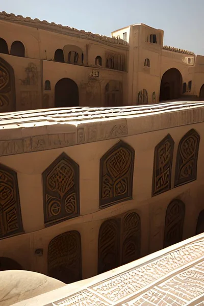 Красива Архітектура Міста Старовинної Мечеті Задньому Плані — стокове фото