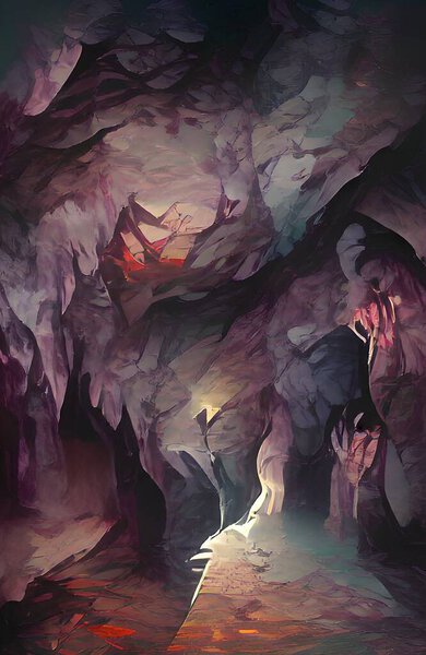 Art color of dark cave background