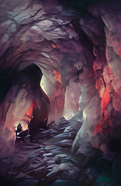Art Color Dark Cave Background — Stock Fotó