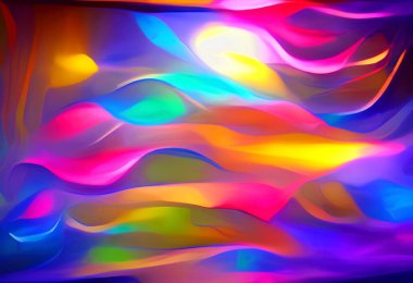 Renkli neon ışıkları olan soyut arkaplan