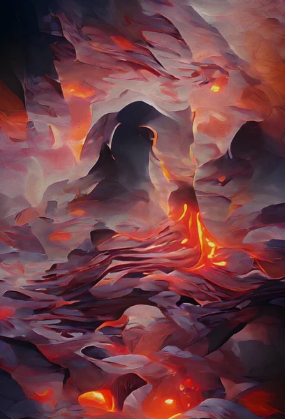 Art Color Fire Cave Background — Fotografia de Stock