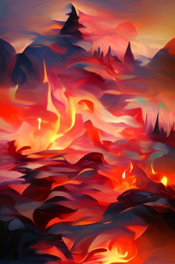 art color fo fire burning background