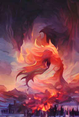 art color of monster fire