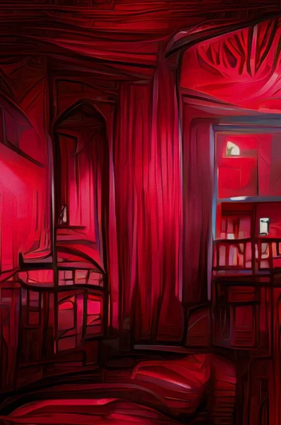 Art Color Red Room Background — Stockfoto