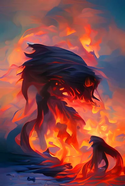 alevler siyah arkaplanda