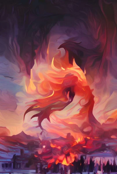 Art Color Monster Fire — 스톡 사진