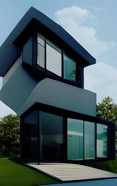 3d illustration - modern architecture in the city