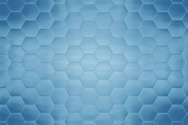 abstract geometric background with hexagons and hexagon. 3d rendering