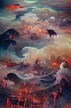 raster illustration of abstract background with space for text