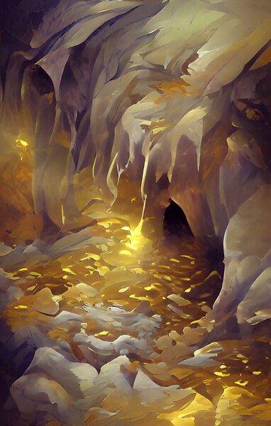 Art color of golden cave background
