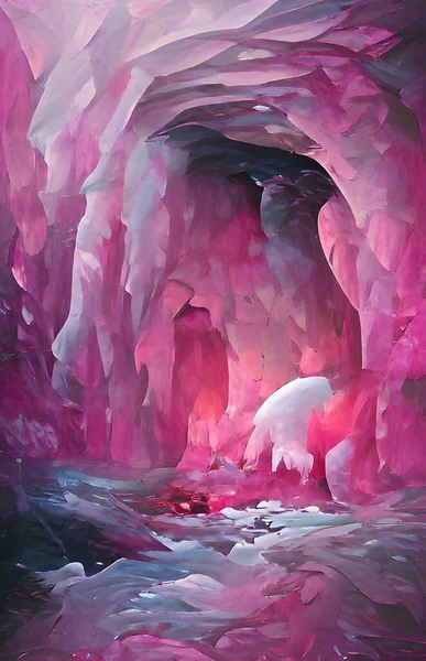 art color of pink cave background