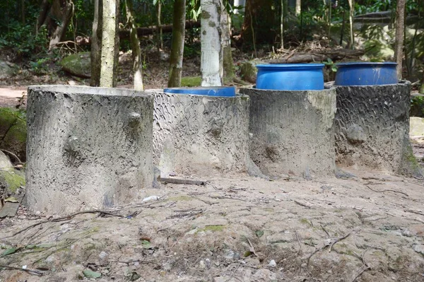 old cement bin in the park