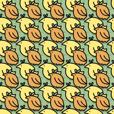 Sevimli tavuk çizgi filminin kusursuz deseni