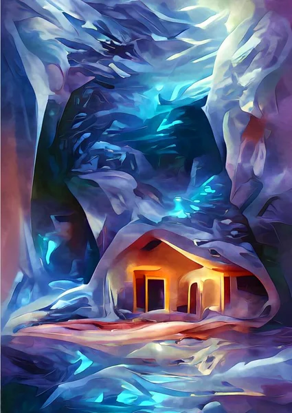 Art Color Home Ice Cave — Stockfoto