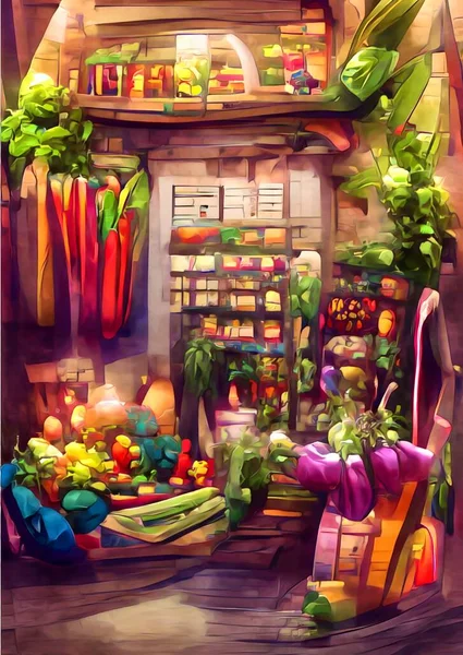 Vegetables Fruits Market — Stock Photo, Image