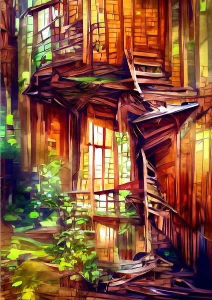 Art Color Wood Home Forest — Fotografia de Stock