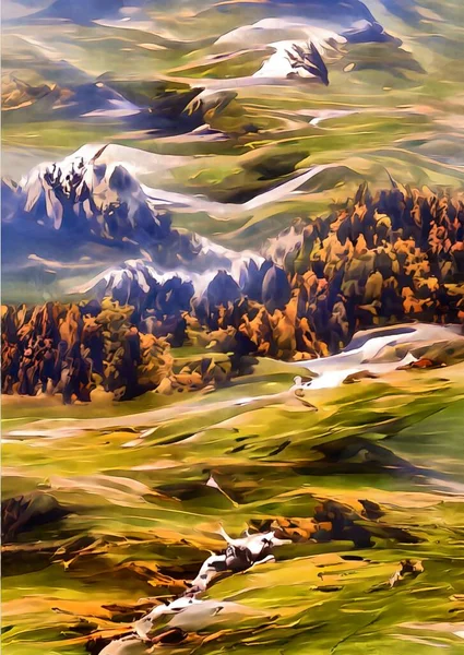 Beautiful Landscape Mountain Background — Stockfoto
