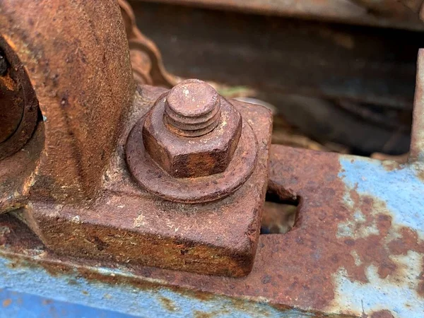 Close Old Rusty Metal Wheel — Stockfoto