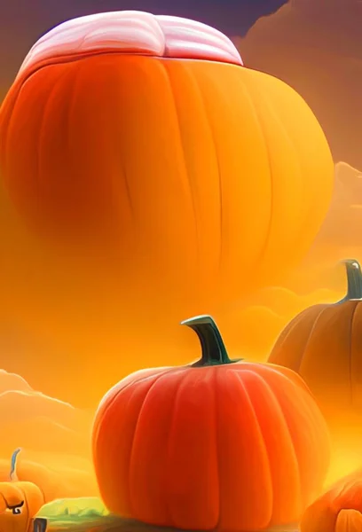 Pumpkin Form Large Pumpkins — Fotografia de Stock