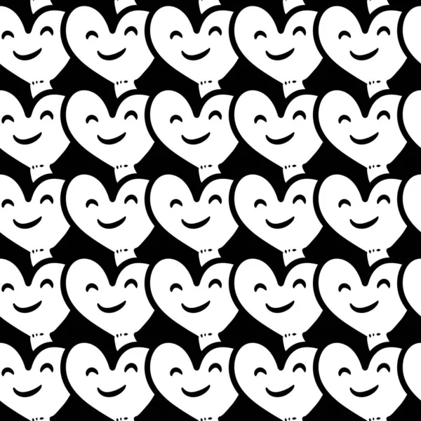 seamless pattern of heart cartoon background