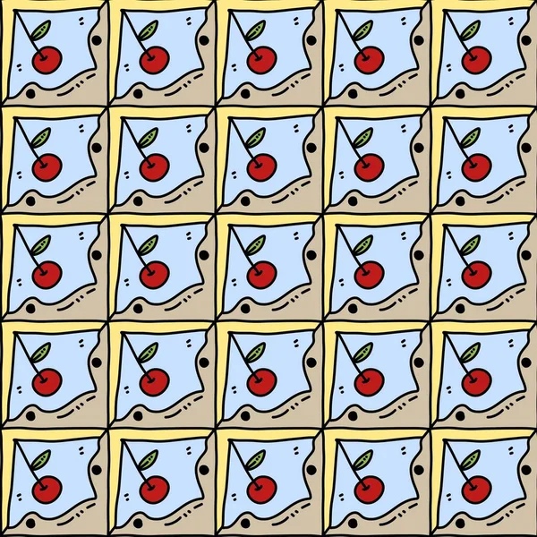 Nahtlose Muster Der Apfelfrucht Hintergrund — Stockfoto