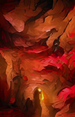 art color of old cave background