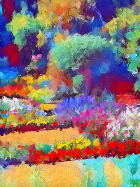 Art Color Flower Garden Background — Zdjęcie stockowe