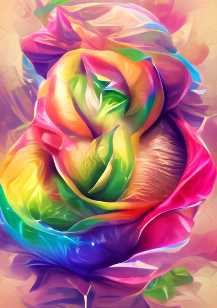 art color of beautiful rose flower