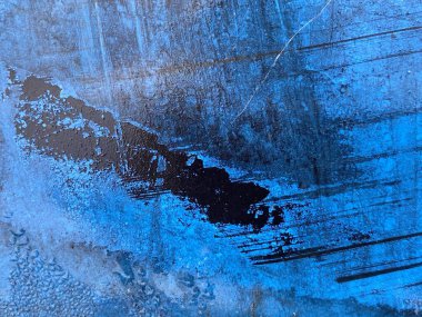 Eski mavi demir duvar dokusu arkaplanı