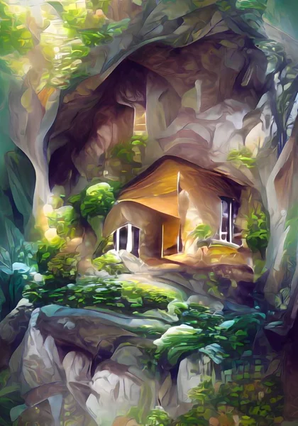 art color of home in the cave