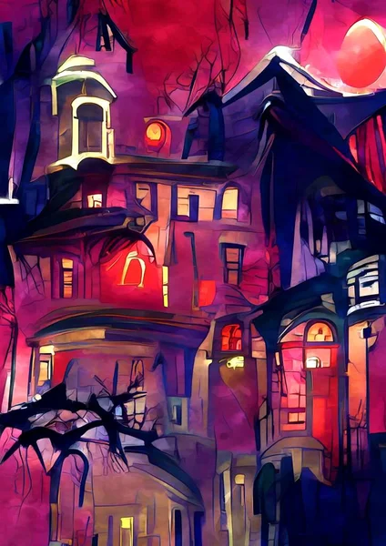 art color of halloween town background