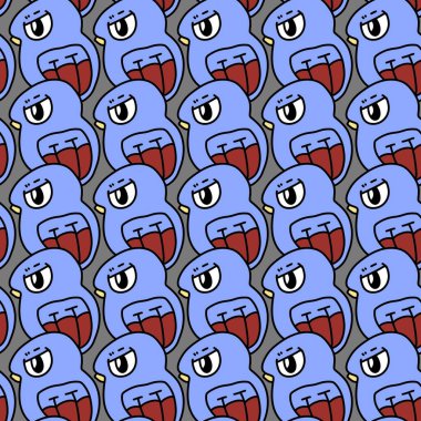 Sevimli kuş çizgi filminin kusursuz deseni