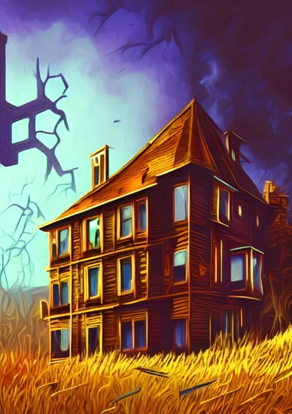 illustration of a house background