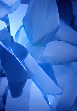 Mavi buz dokusunun sanat rengi