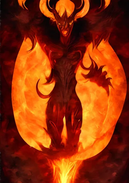 art color of monster fire background