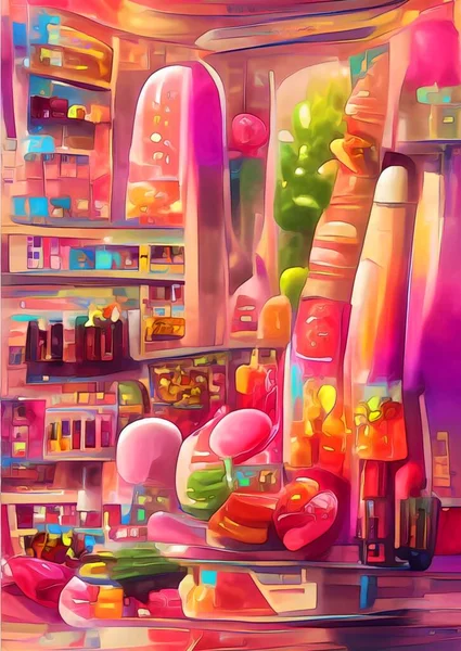 art color of food shop