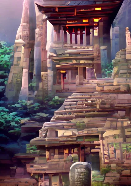 Der Tempel Der Stadt Des Berühmtesten Wahrzeichens Morgen — Stockfoto