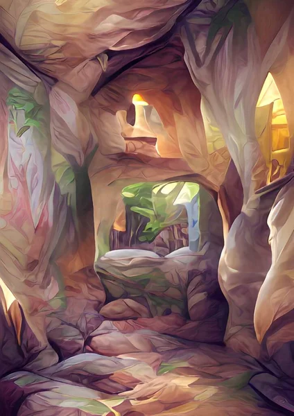 Art Color Home Cave — ストック写真