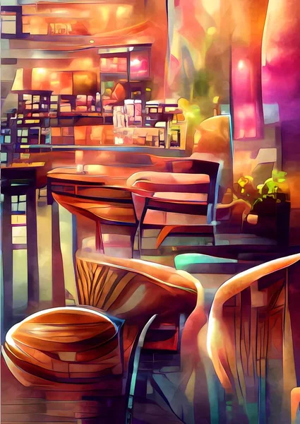 Kunst Farbe Restaurant Hintergrund — Stockfoto