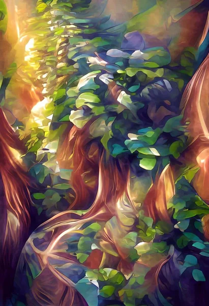 Art Color Ivy Forest — Stock Photo, Image