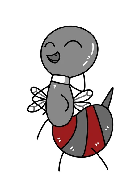 Cute Mosquito Cartoon White Background — Stockfoto