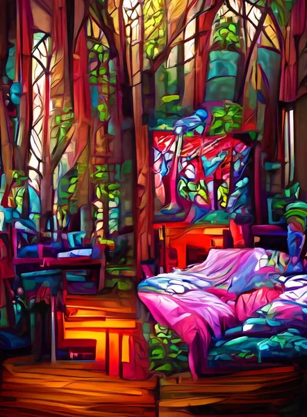 Sztuka Kolor Piękny Pokój Tło — Zdjęcie stockowe