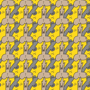 Şirin karton arkaplanının kusursuz deseni