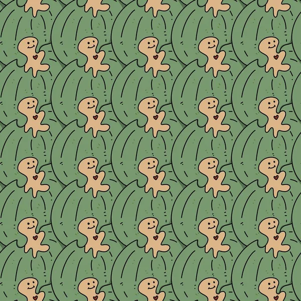 seamless pattern of cute cartoon background