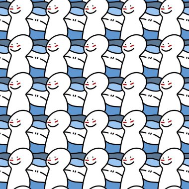 seamless pattern with cute cartoon 