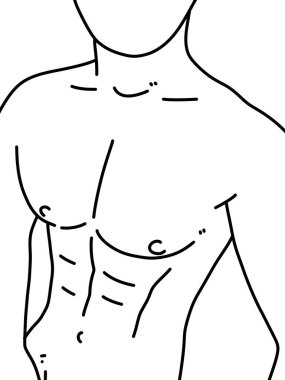 Siyah ve beyaz renkli insan çizgi filmi.