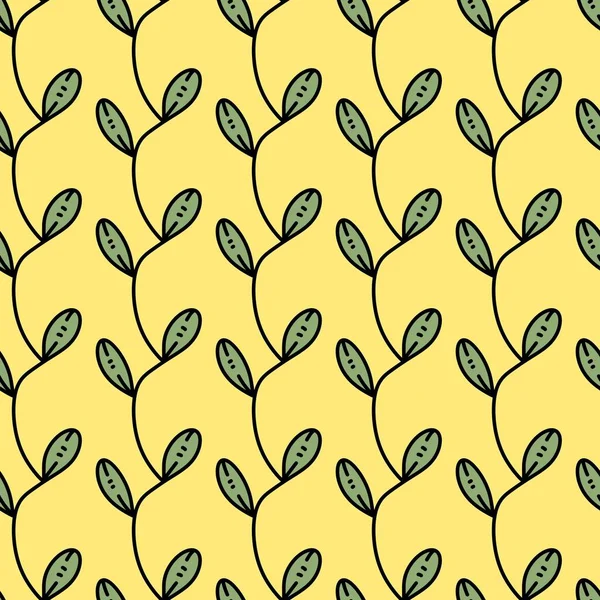 seamless pattern of ivy leaf cartoon