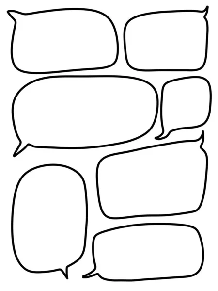 Set Ilustrații Vectoriale Ale Bulelor Vorbire — Fotografie, imagine de stoc